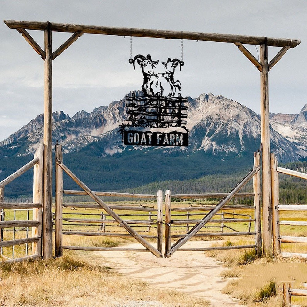 Farm Metal Sign, Goat Farm Custom Metal Signs