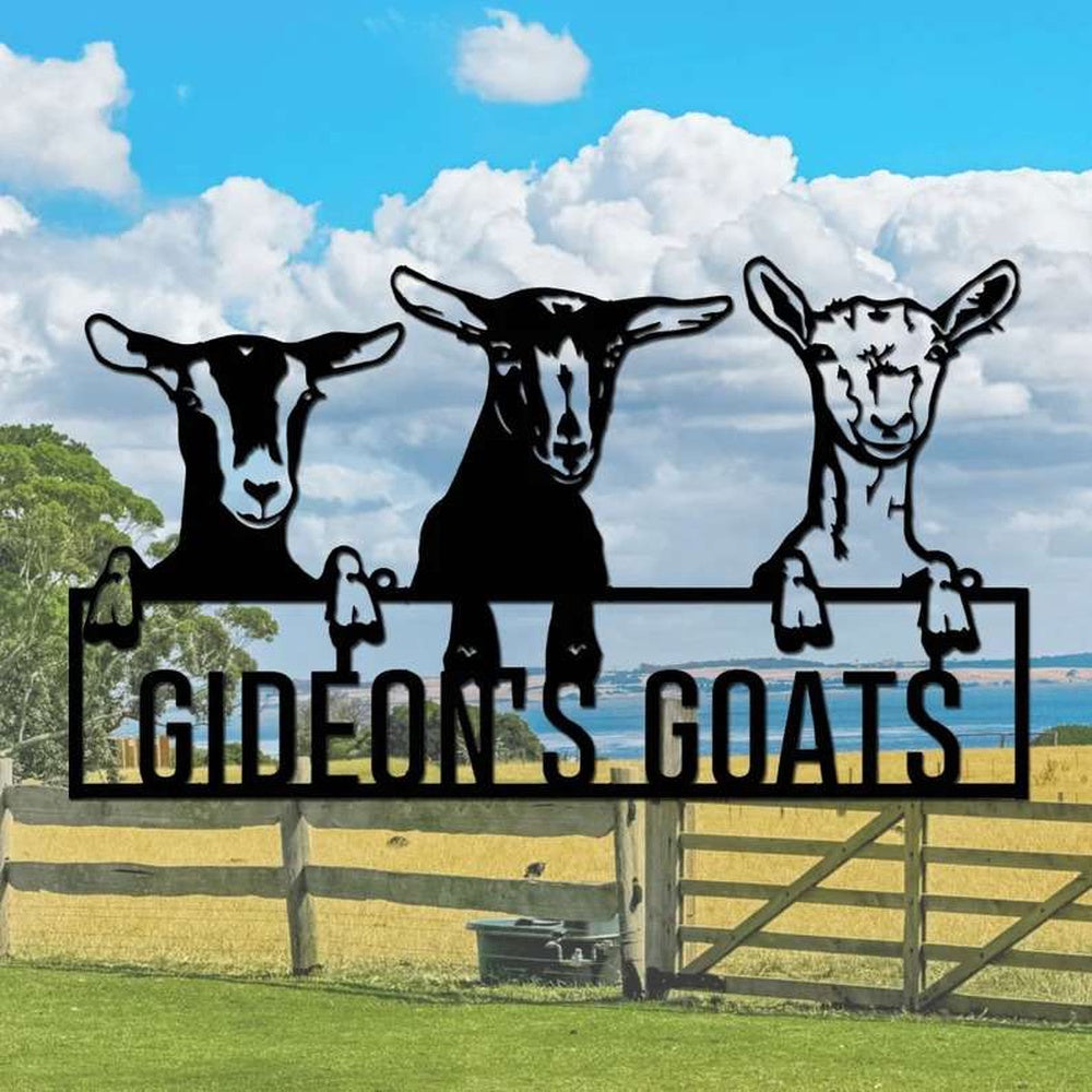 Farm Metal Sign, Goat Farm Sign Goat Ranch Farmhouse Farm Outdoor Custom Goat Metal Sign