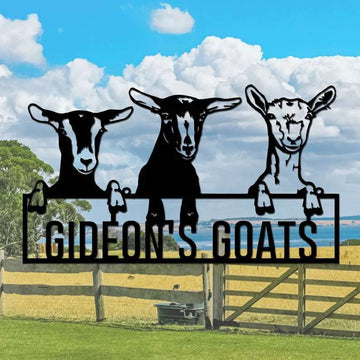 Farm Metal Sign, Goat Farm Sign Goat Ranch Farmhouse Farm Outdoor Custom Goat Metal Sign