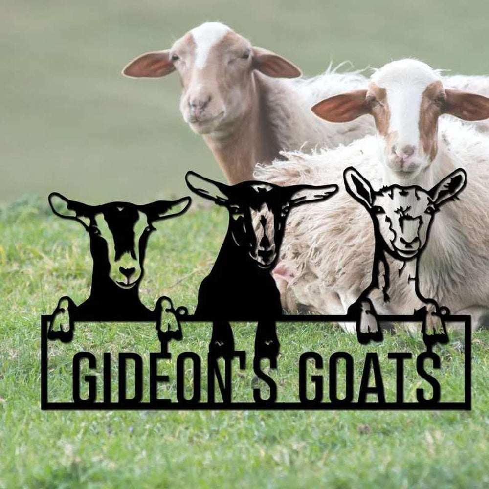 Farm Metal Sign, Goat Farm Sign Goat Ranch Farmhouse Farm Outdoor Custom Goat Metal Sign