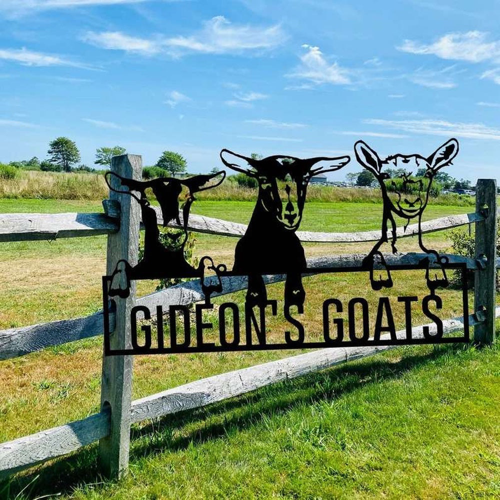 Farm Metal Sign, Goat Farm Sign Goat Ranch Farmhouse Farm Outdoor Custom Goat Metal Sign