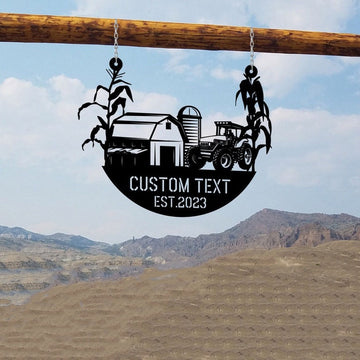 Farm Metal Sign, Horse Farm Horse Ranch Cowboy Custom Metal Signs