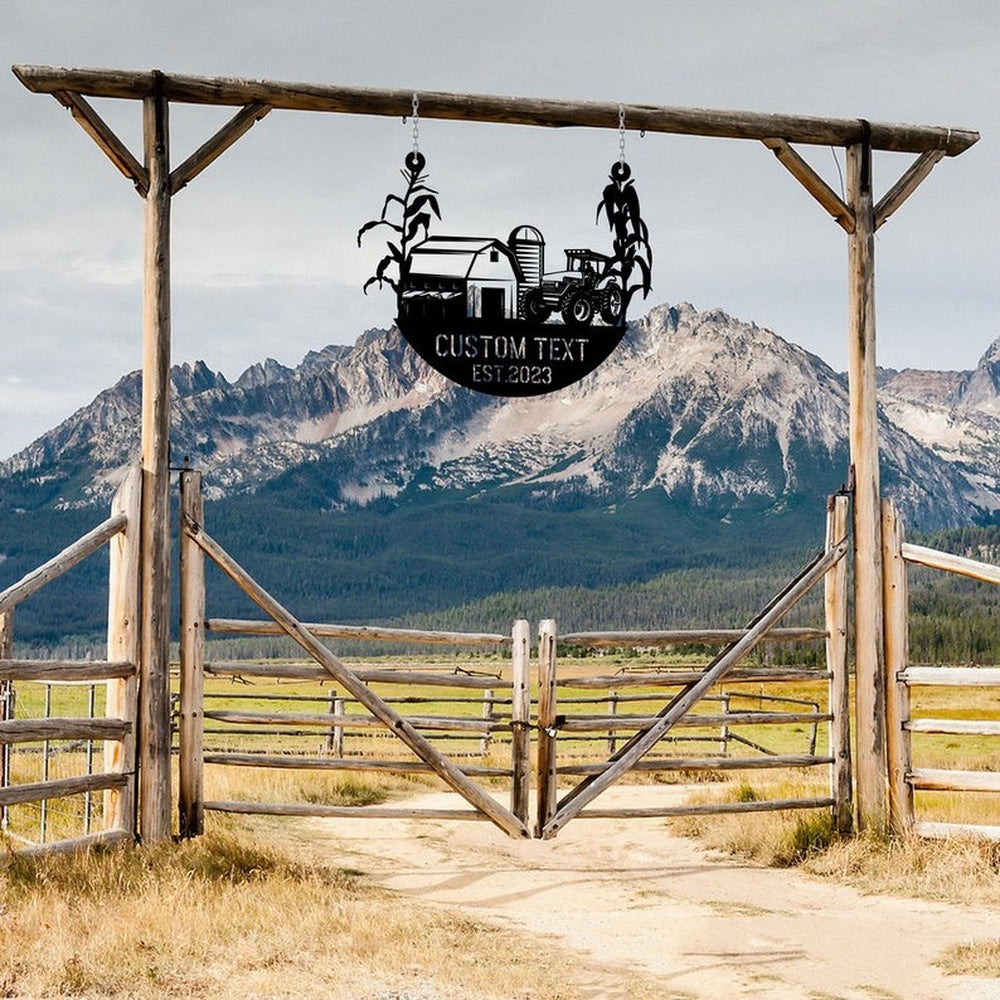 Farm Metal Sign, Horse Farm Horse Ranch Cowboy Custom Metal Signs