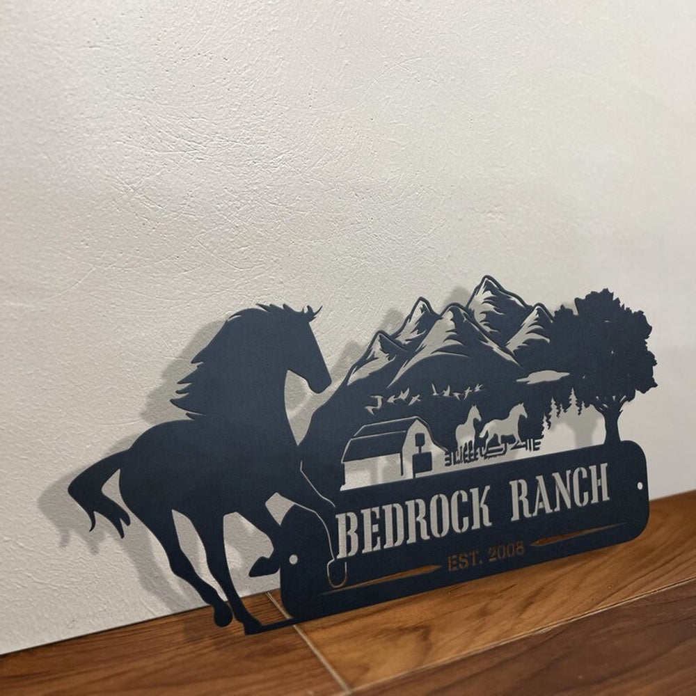 Farm Metal Sign, Horse Ranch Horse Farm Equestrian Custom Metal Signs