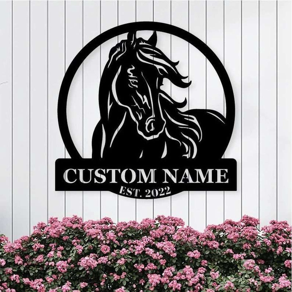 Farm Metal Sign, Horse Sign Farm Farmhouse Personalized Horse Metal Sign Horse Lover