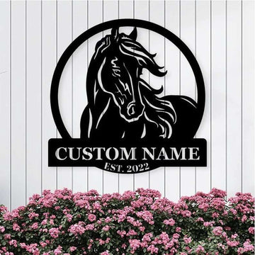 Farm Metal Sign, Horse Sign Farm Farmhouse Personalized Horse Metal Sign Horse Lover