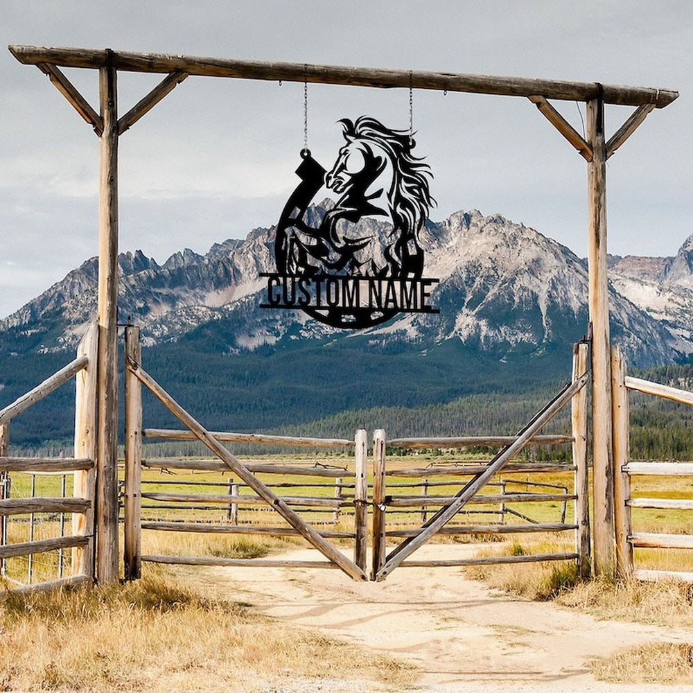 Farm Metal Sign, Horse Stall Horse Farm Ranch Custom Metal Signs