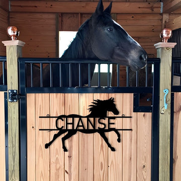 Farm Metal Sign, Horse Stall Name Plate Horse Barn Ranch Custom Metal Signs
