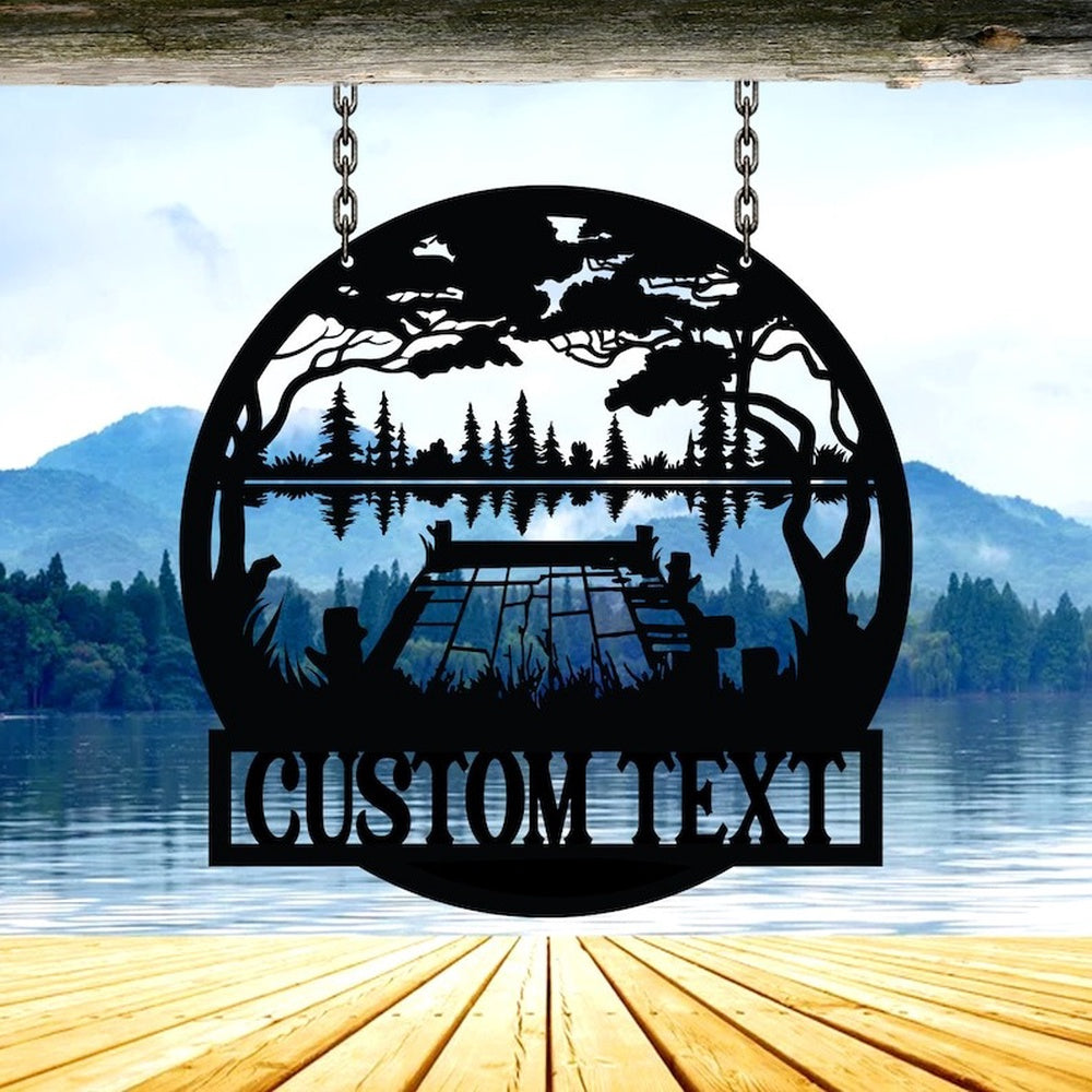 Farm Metal Sign, Lake Scene Lake Life Custom Metal Signs