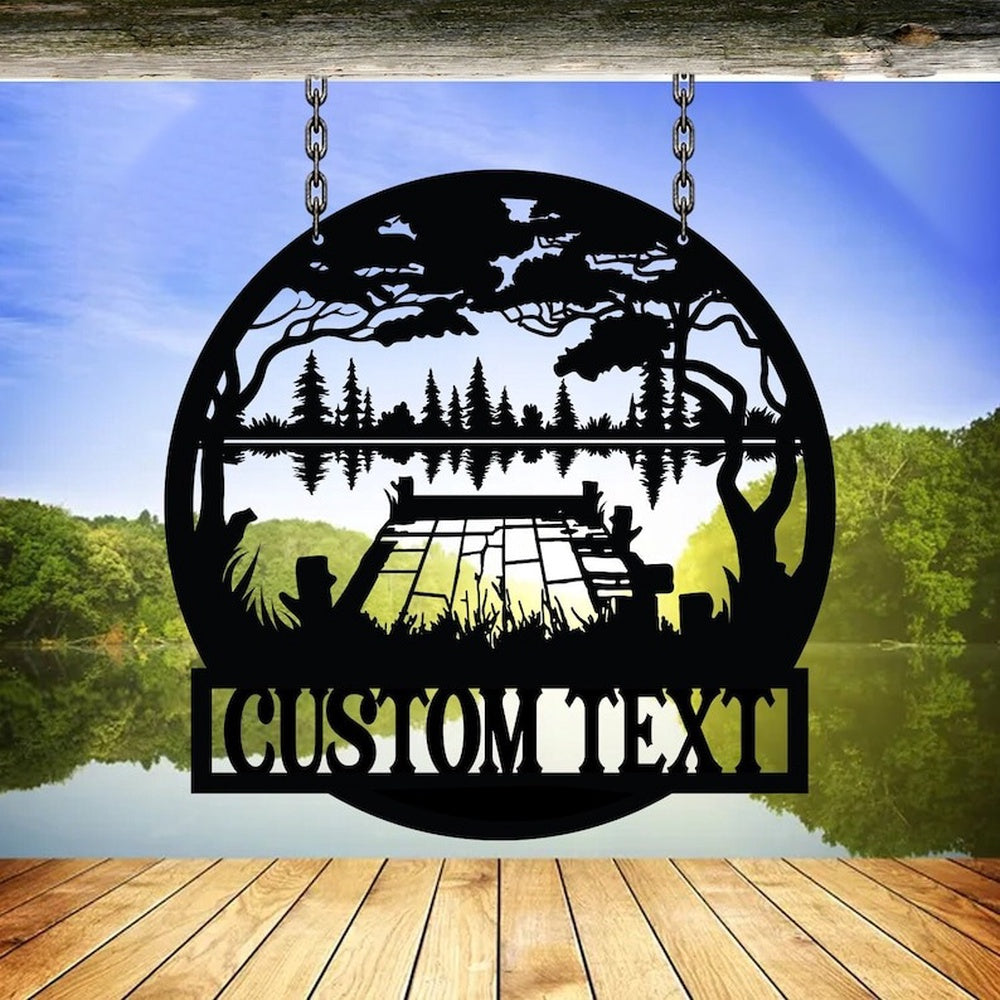 Farm Metal Sign, Lake Scene Lake Life Custom Metal Signs
