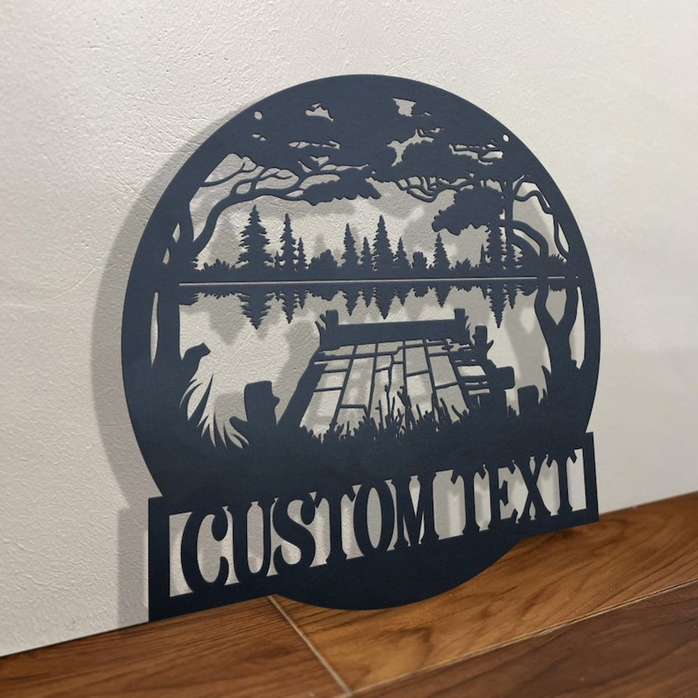 Farm Metal Sign, Lake Scene Lake Life Custom Metal Signs