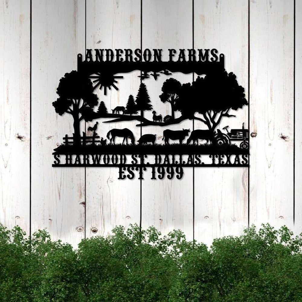 Farm Metal Sign, Life On A Farm Farmhouse Animal Customized Farm Metal Sign