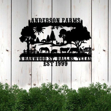 Farm Metal Sign, Life On A Farm Farmhouse Animal Customized Farm Metal Sign