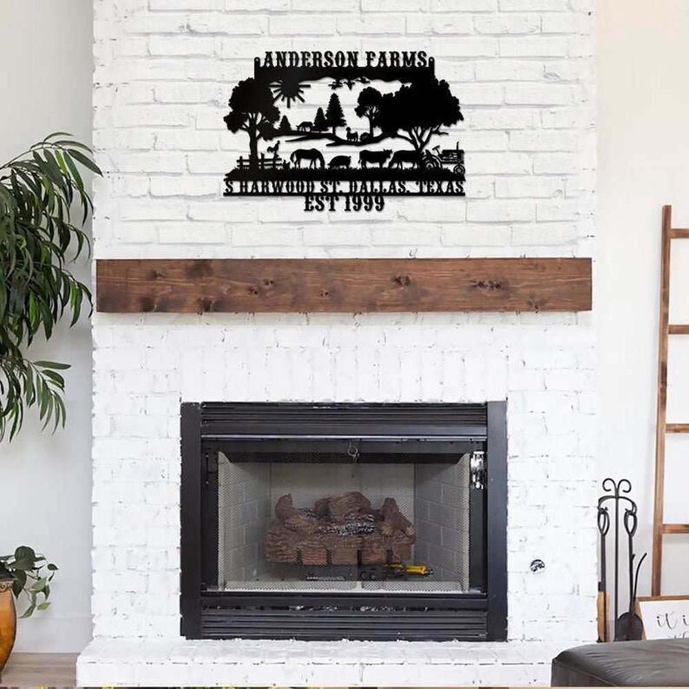 Farm Metal Sign, Life On A Farm Farmhouse Animal Customized Farm Metal Sign