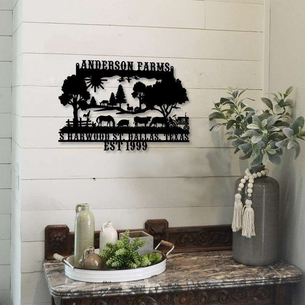 Farm Metal Sign, Life On A Farm Farmhouse Animal Customized Farm Metal Sign