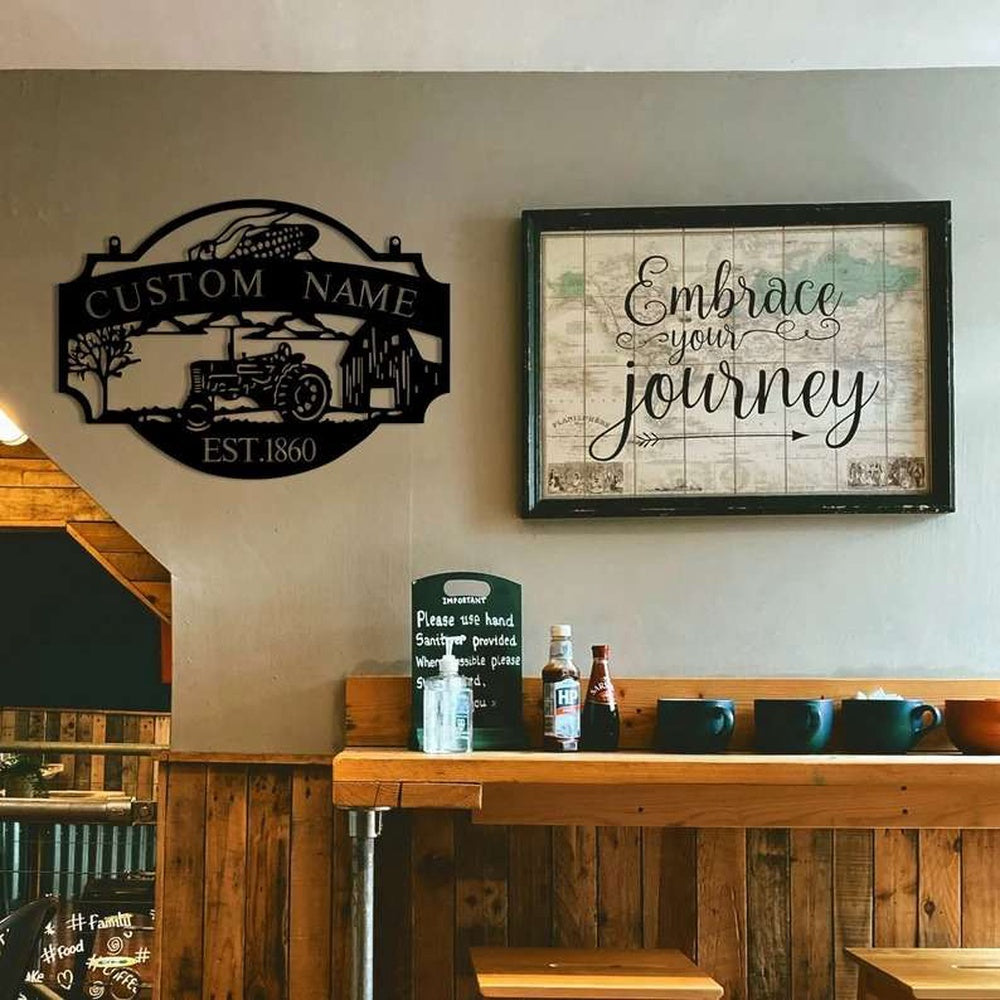 Farm Metal Sign, Metal Farm Sign Farmhouse Decor Farmer Custom Metal Sign