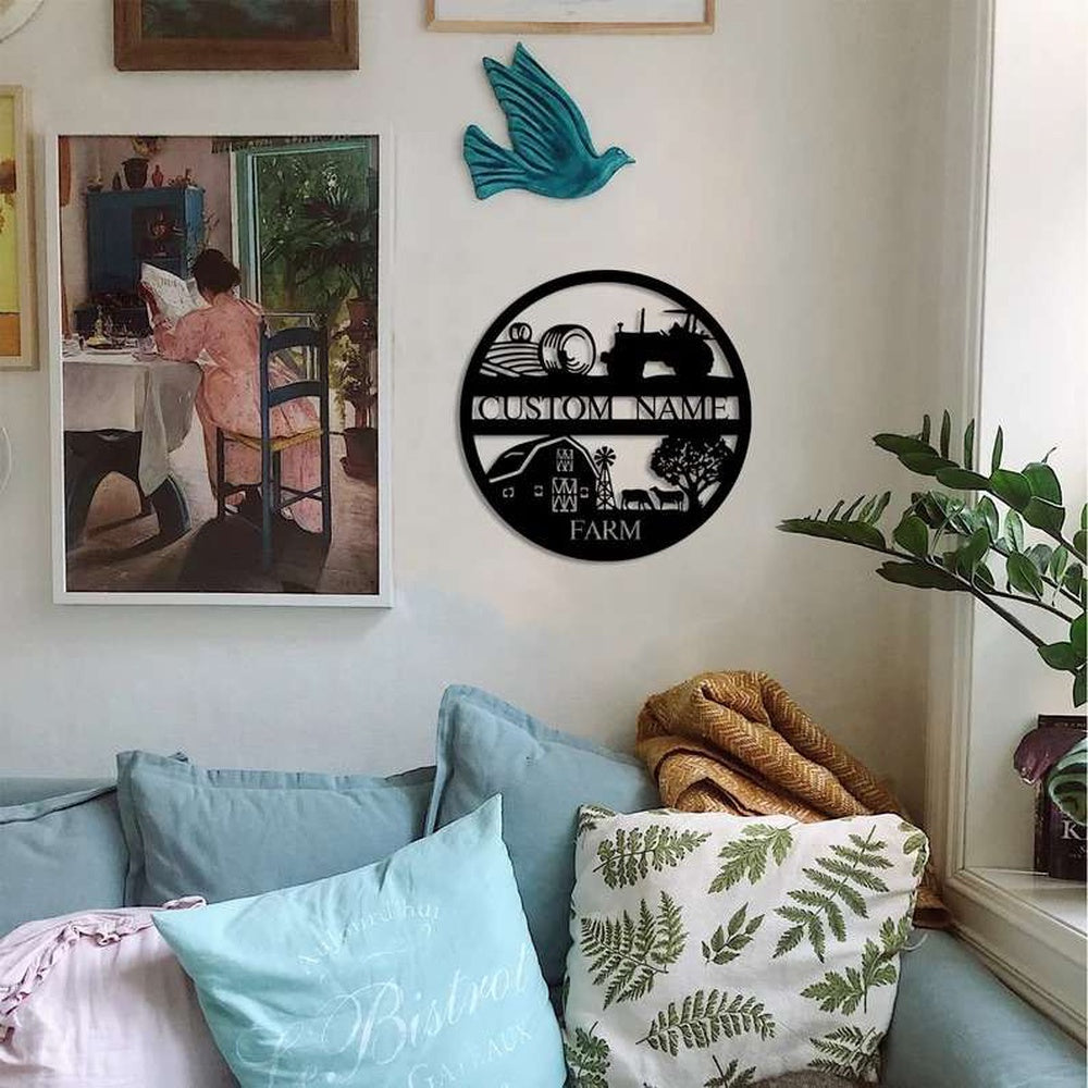 Farm Metal Sign, Metal Farm Sign Tractor Ranch Farmhouse Outdoor Custom Farm Sign