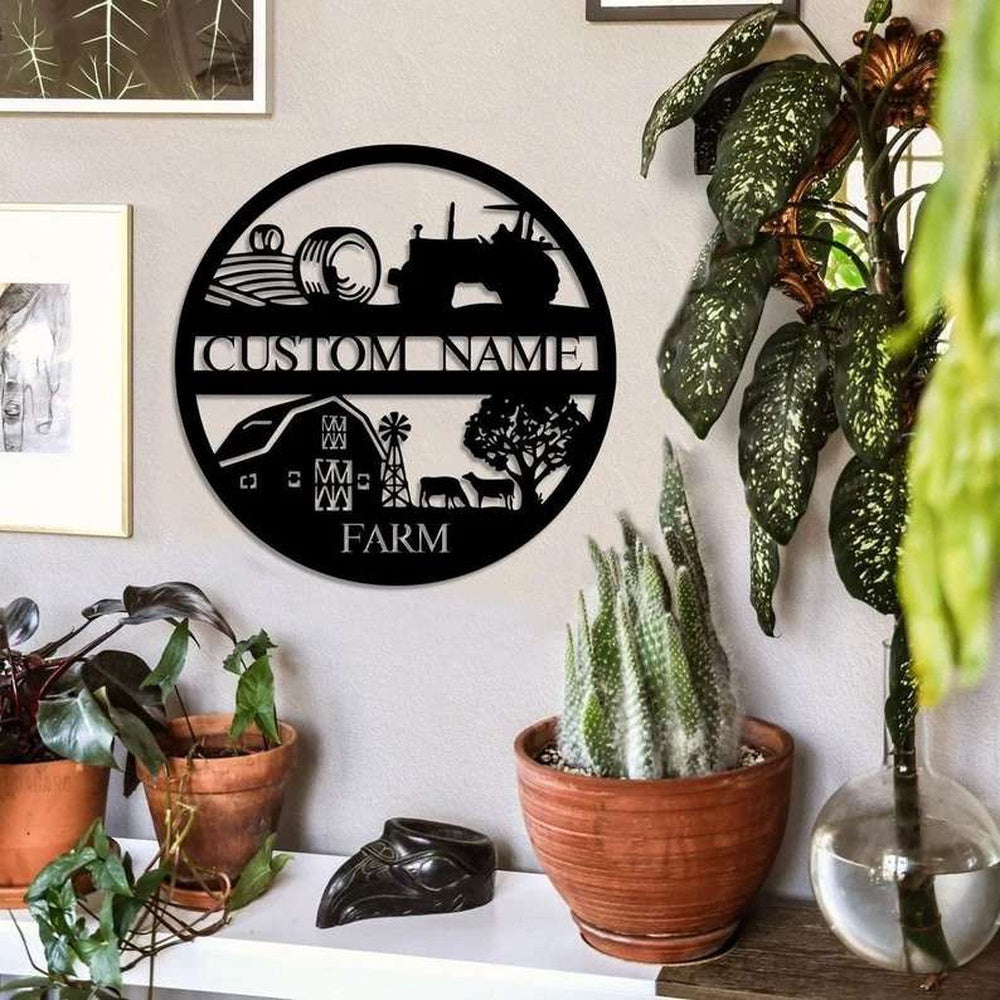 Farm Metal Sign, Metal Farm Sign Tractor Ranch Farmhouse Outdoor Custom Farm Sign