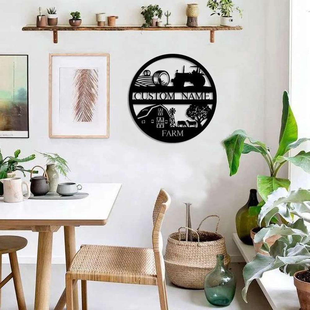 Farm Metal Sign, Metal Farm Sign Tractor Ranch Farmhouse Outdoor Custom Farm Sign