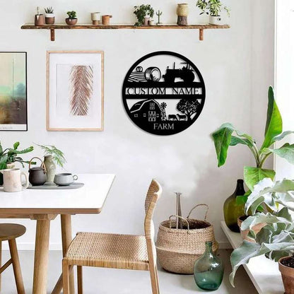 Farm Metal Sign, Metal Farm Sign Tractor Ranch Farmhouse Outdoor Custom Farm Sign