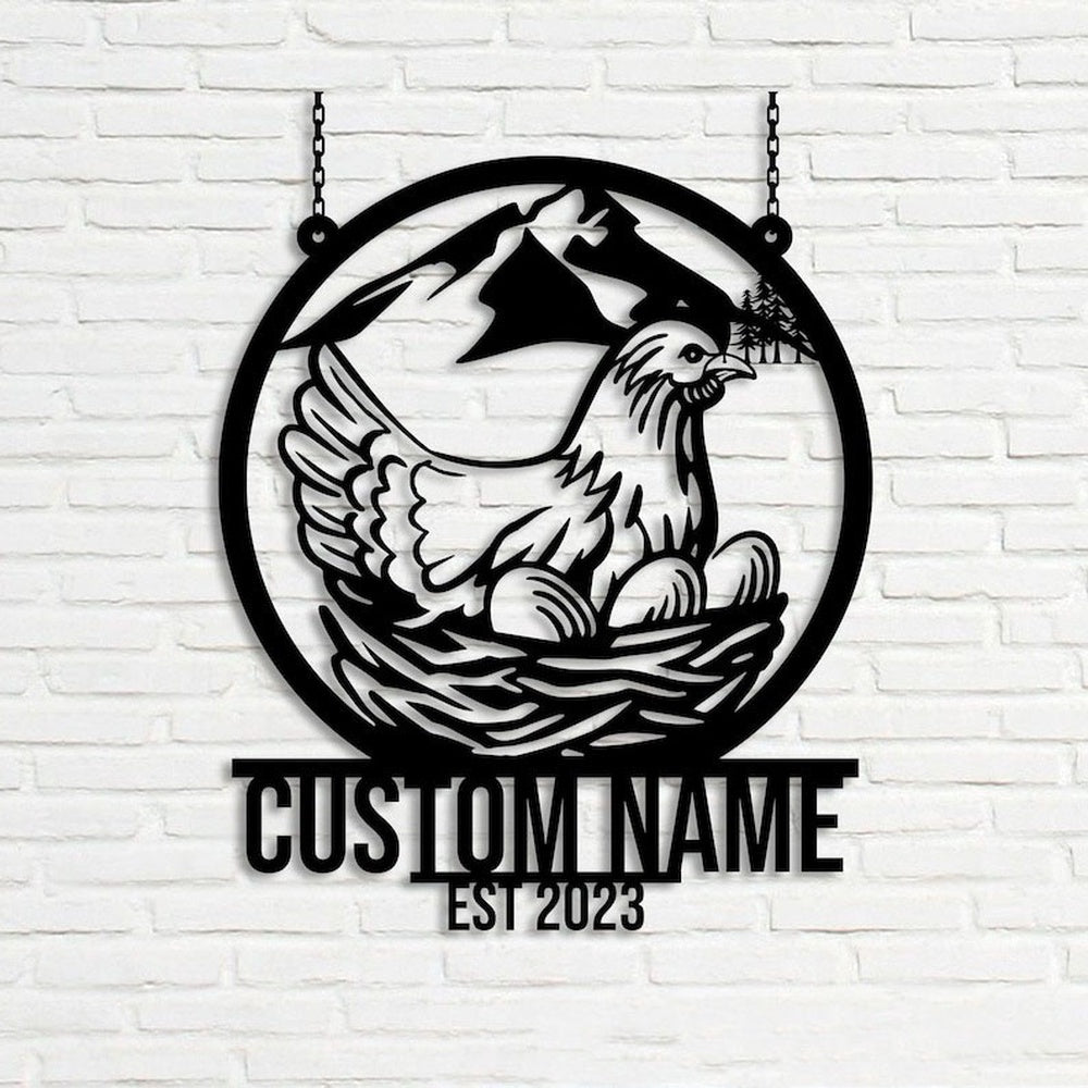 Farm Metal Sign, Outdoor Chicken Farm Custom Metal Signs