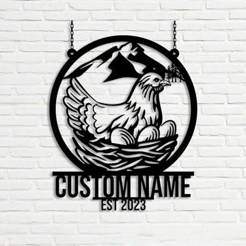 Farm Metal Sign, Outdoor Chicken Farm Custom Metal Signs