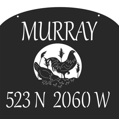 Farm Metal Sign, Personalized Chicken Farm Address Sign House Number Plaque Custom Metal Sign