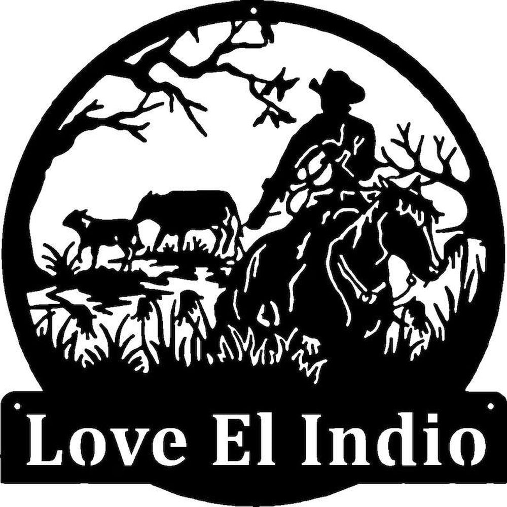 Farm Metal Sign, Personalized Cowboy Farm Metal Sign Farmhouse Cow Horse Ranch Decor