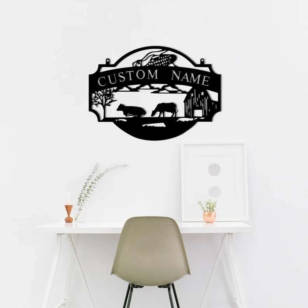 Farm Metal Sign, Personalized Farm Sign Farmhouse Decor Ranch Farmer Metal Sign