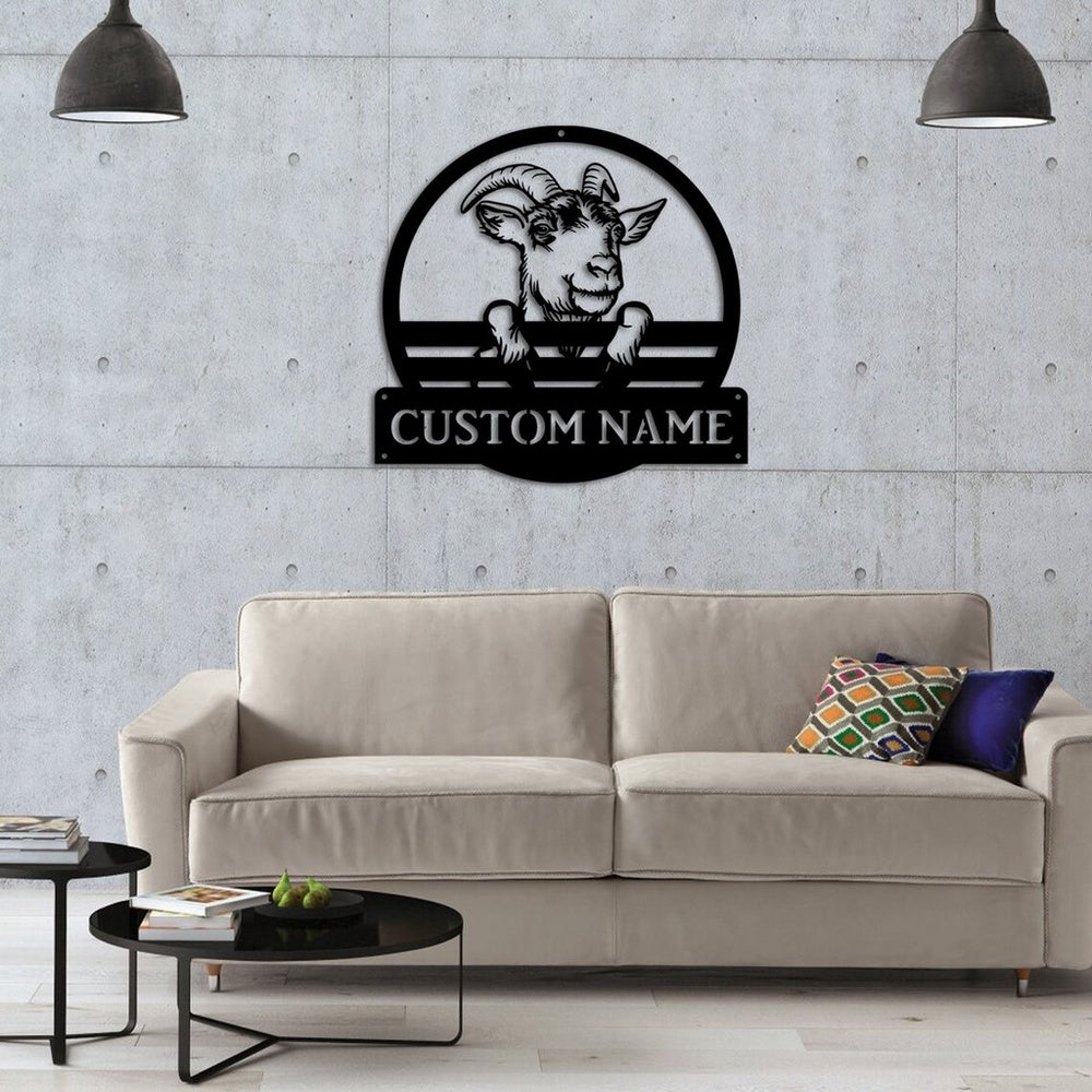 Farm Metal Sign, Personalized Goat Farm Metal Sign Housefarm Decor Outdoor