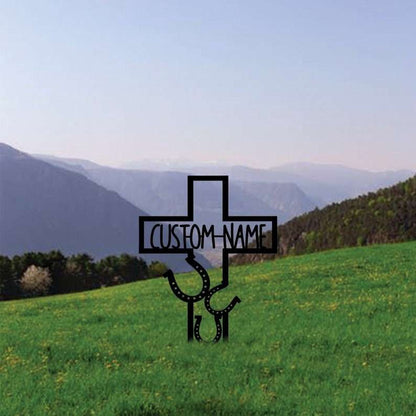 Farm Metal Sign, Personalized Horse Memorial Sign Yard Stakes Horseshoes Grave Marker Cemetery Decor Custom Metal Sign