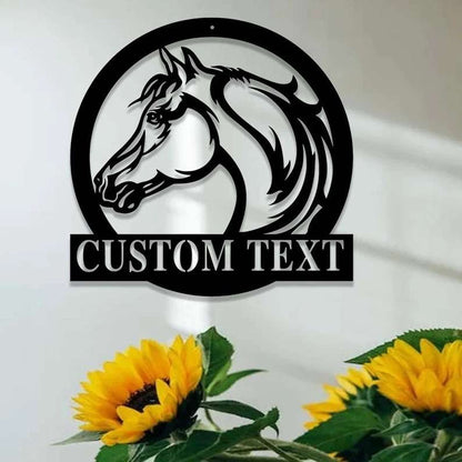 Farm Metal Sign, Personalized Horse Ranch Sign Horse Farm Wall Decor Horse Metal Sign