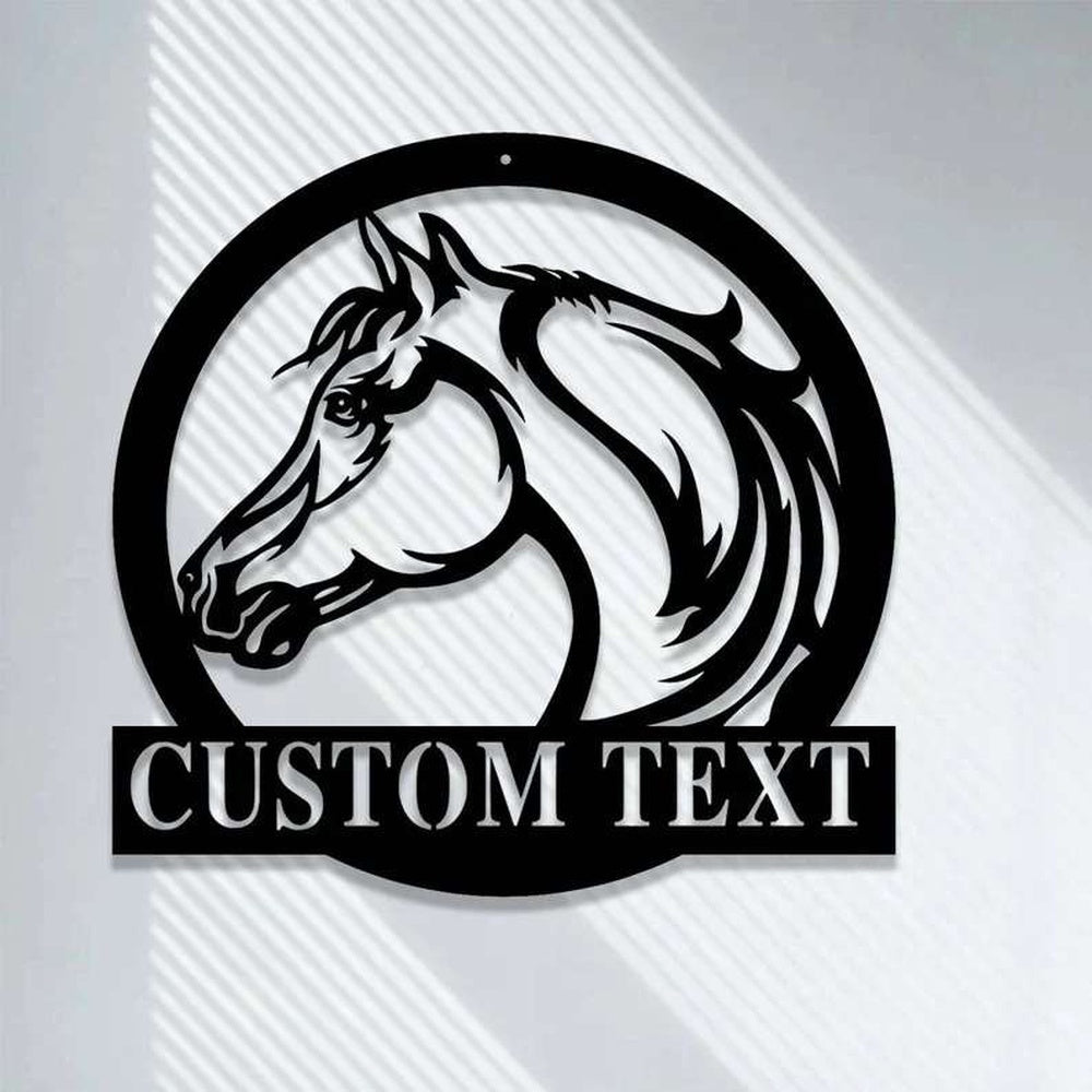 Farm Metal Sign, Personalized Horse Ranch Sign Horse Farm Wall Decor Horse Metal Sign