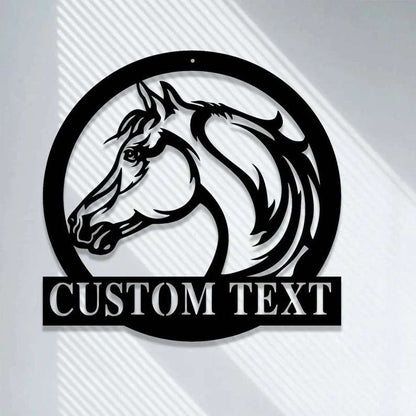 Farm Metal Sign, Personalized Horse Ranch Sign Horse Farm Wall Decor Horse Metal Sign