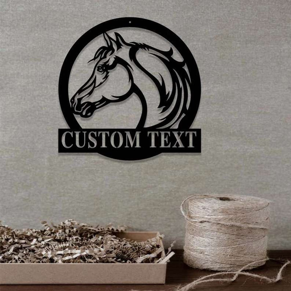 Farm Metal Sign, Personalized Horse Ranch Sign Horse Farm Wall Decor Horse Metal Sign
