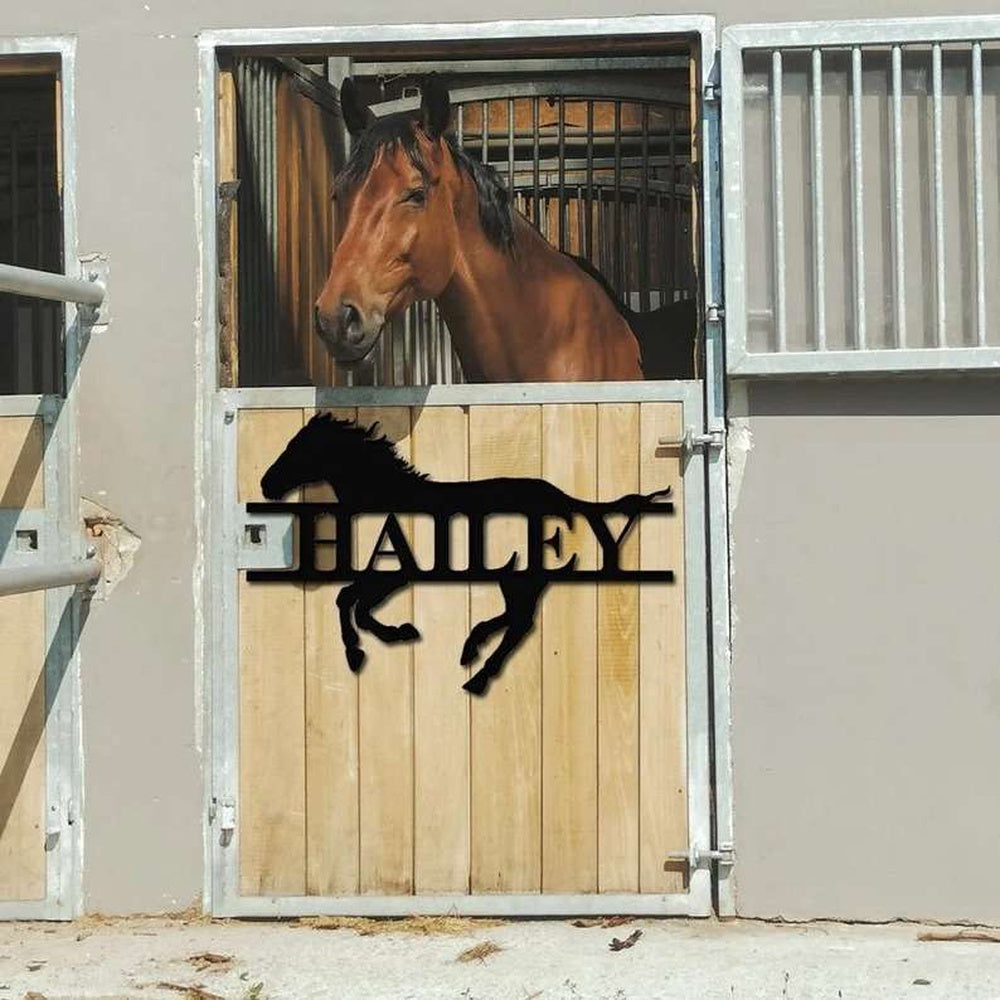Farm Metal Sign, Personalized Horse Sign Farm Barn Sign Wall Decor Horse Lover