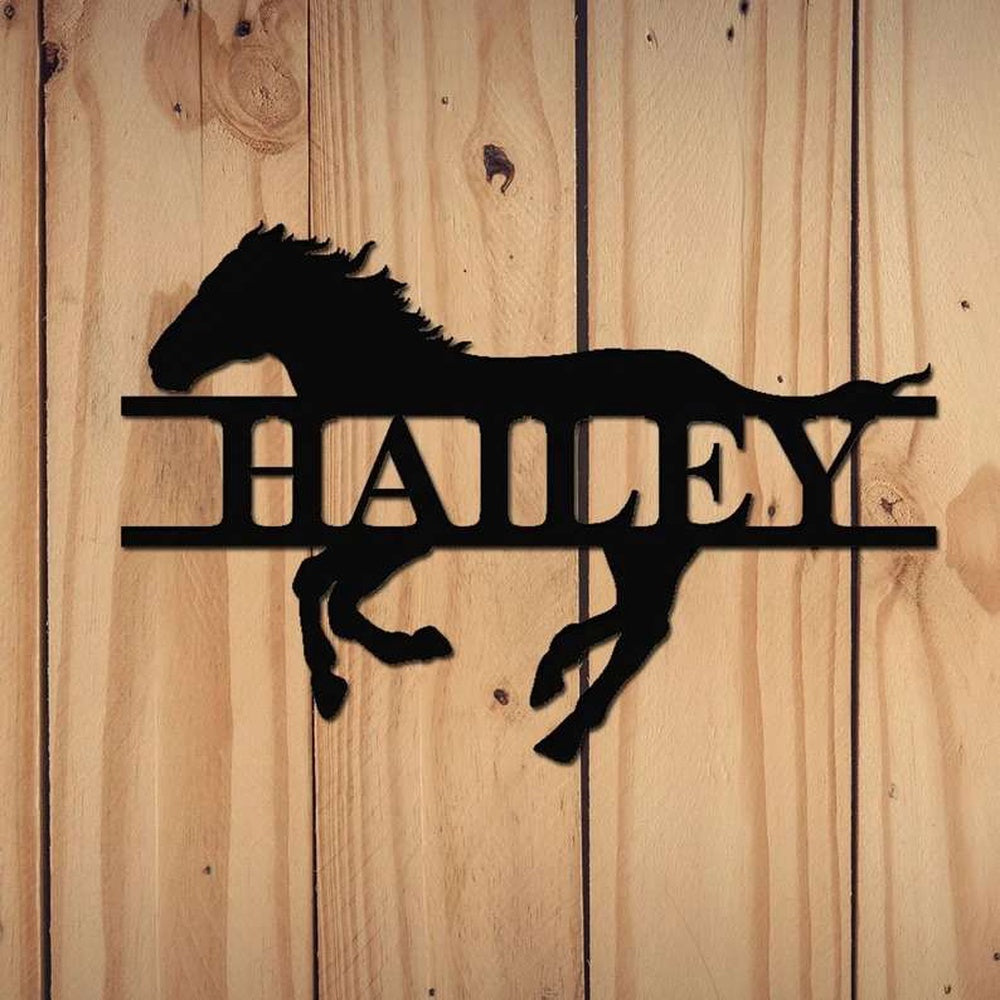 Farm Metal Sign, Personalized Horse Sign Farm Barn Sign Wall Decor Horse Lover