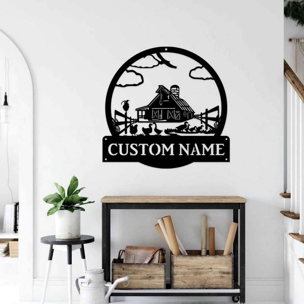 Farm Metal Sign, Personalized Metal Family Name Sign Ranch Housefarm Decor Outdoor