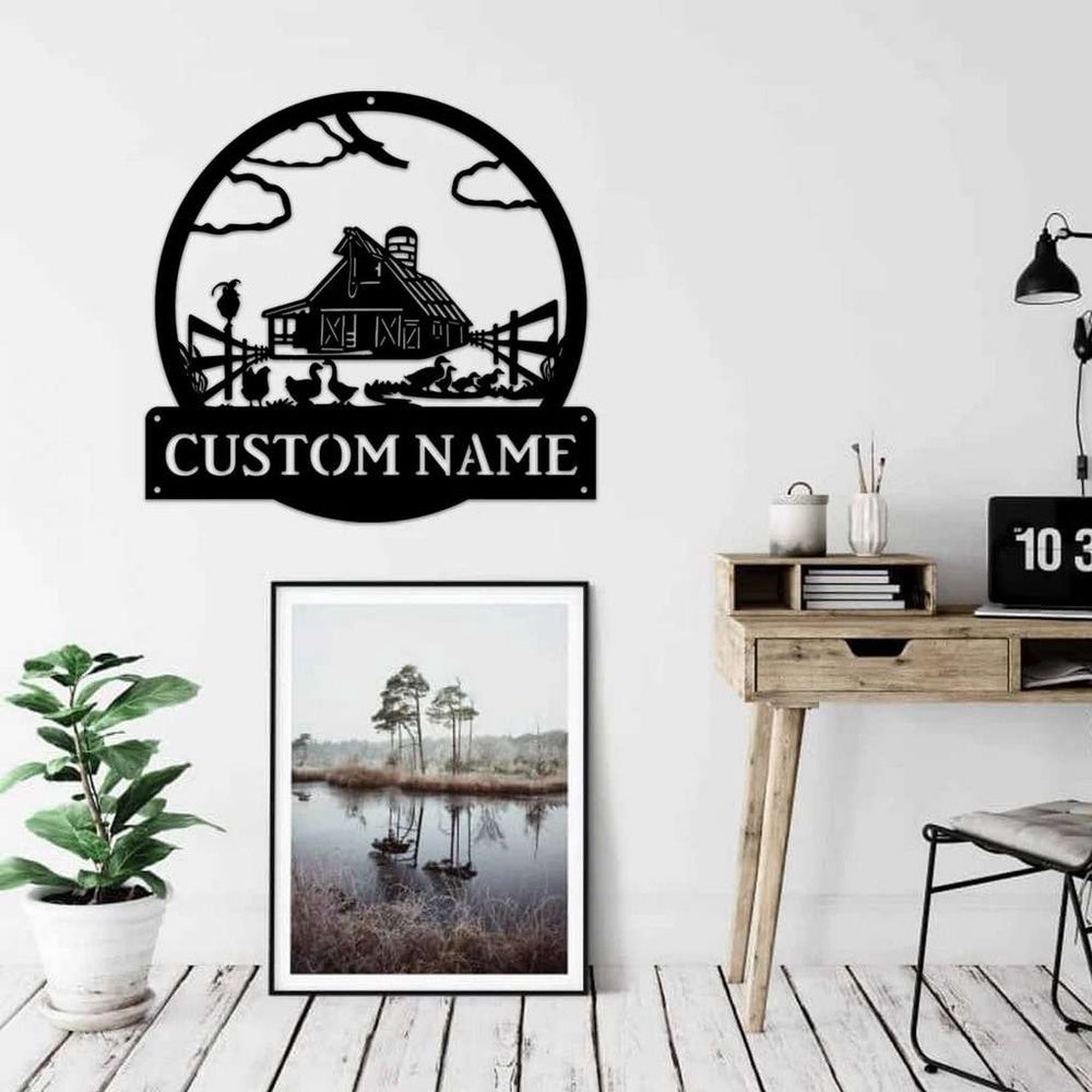 Farm Metal Sign, Personalized Metal Family Name Sign Ranch Housefarm Decor Outdoor