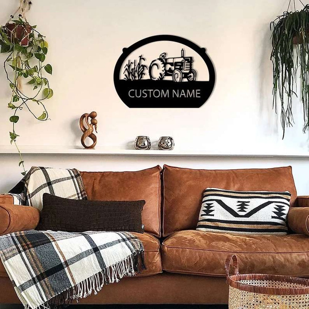 Farm Metal Sign, Personalized Metal Farm Sign Farmhouse Decor Tractor Ranch Sign Farmer Outdoor