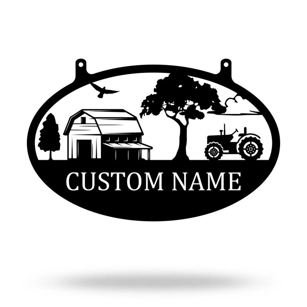 Farm Metal Sign, Personalized Metal Farmhouse Sign Home Decor Outdoor Rustic Farm Decor