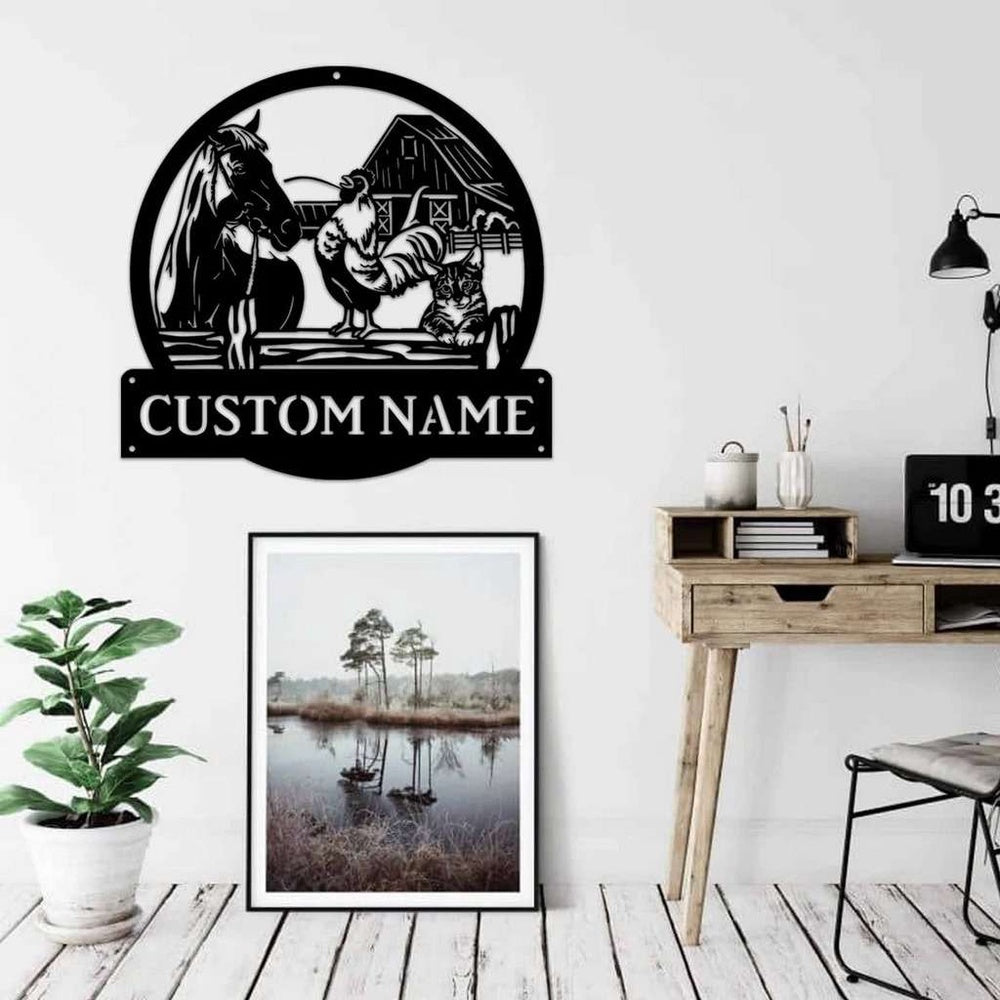Farm Metal Sign, Personalized Metal Housefarm Sign Barn Ranch Decor Outdoor