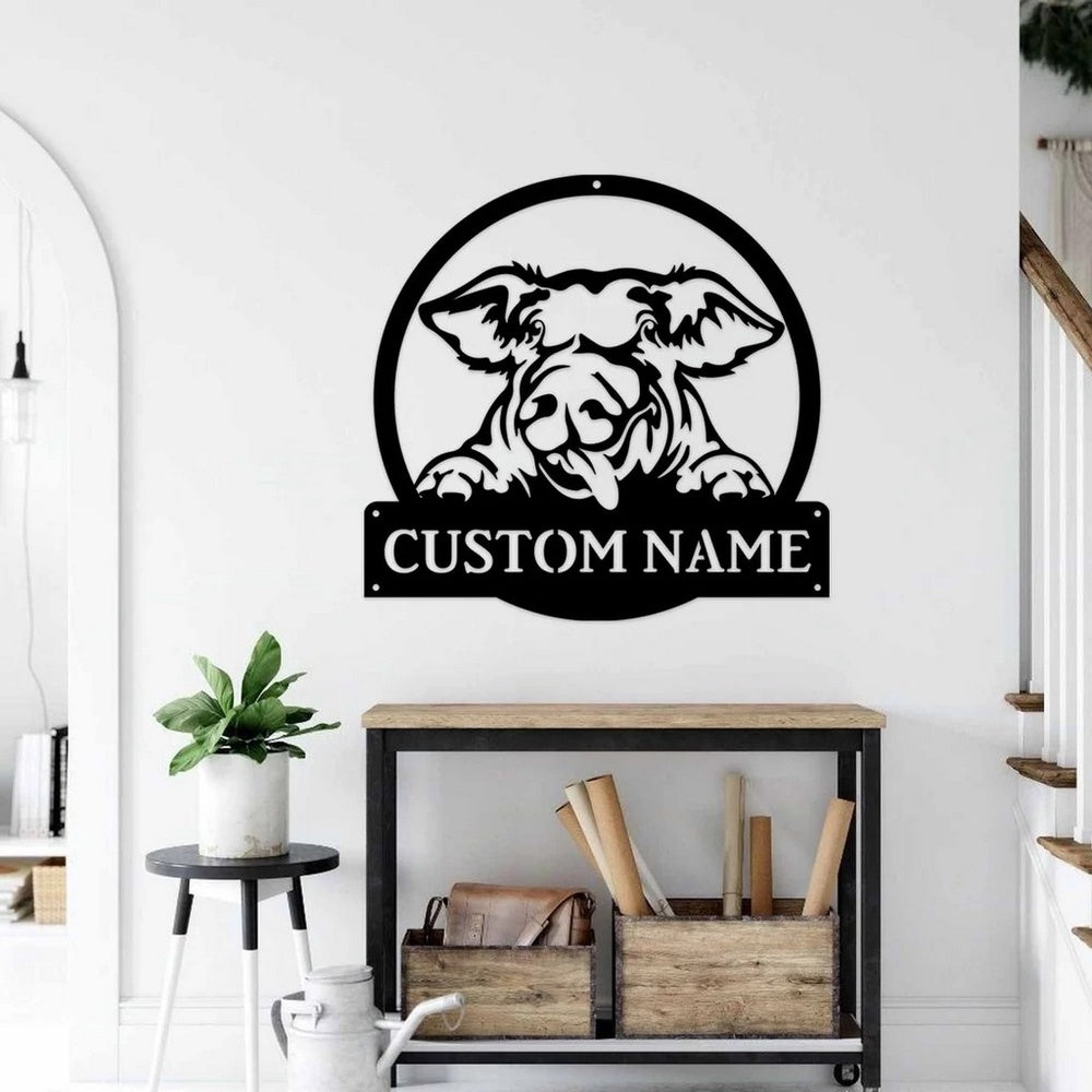 Farm Metal Sign, Personalized Metal Pig Farm Sign Barn Housefarm Decor Outdoor