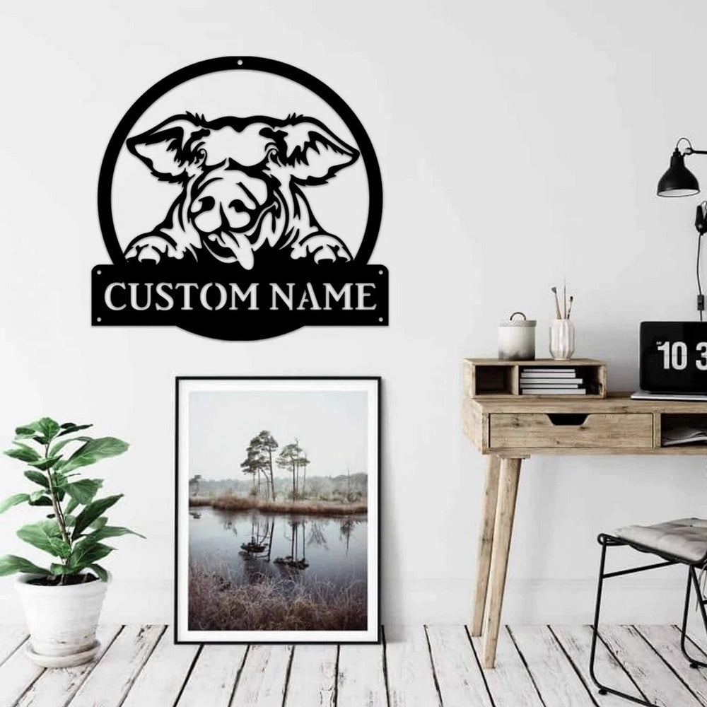 Farm Metal Sign, Personalized Metal Pig Farm Sign Barn Housefarm Decor Outdoor