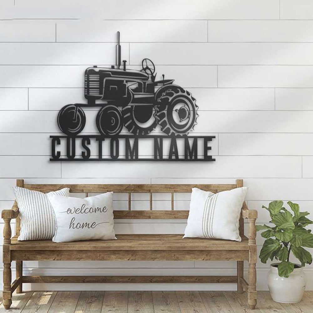 Farm Metal Sign, Personalized Tractor Driver Sign Farm Sign Trucker Gift Truck Custom Metal Signs Birthday Gifts