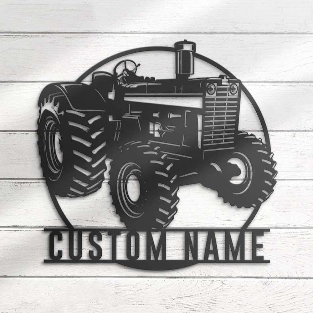 Farm Metal Sign, Personalized Tractor Driver Sign Farm Tractor Custom Metal Signs Farmhouse Decor Trucker Gifts
