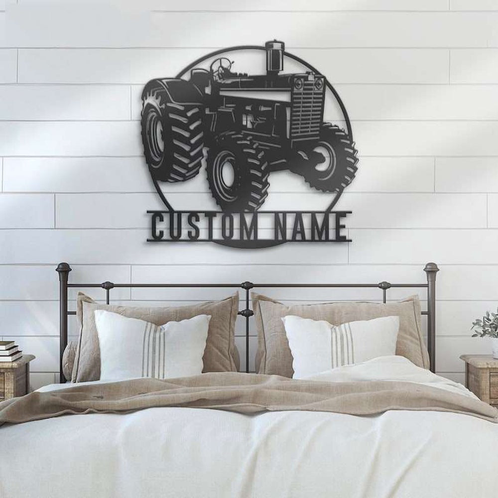 Farm Metal Sign, Personalized Tractor Driver Sign Farm Tractor Custom Metal Signs Farmhouse Decor Trucker Gifts