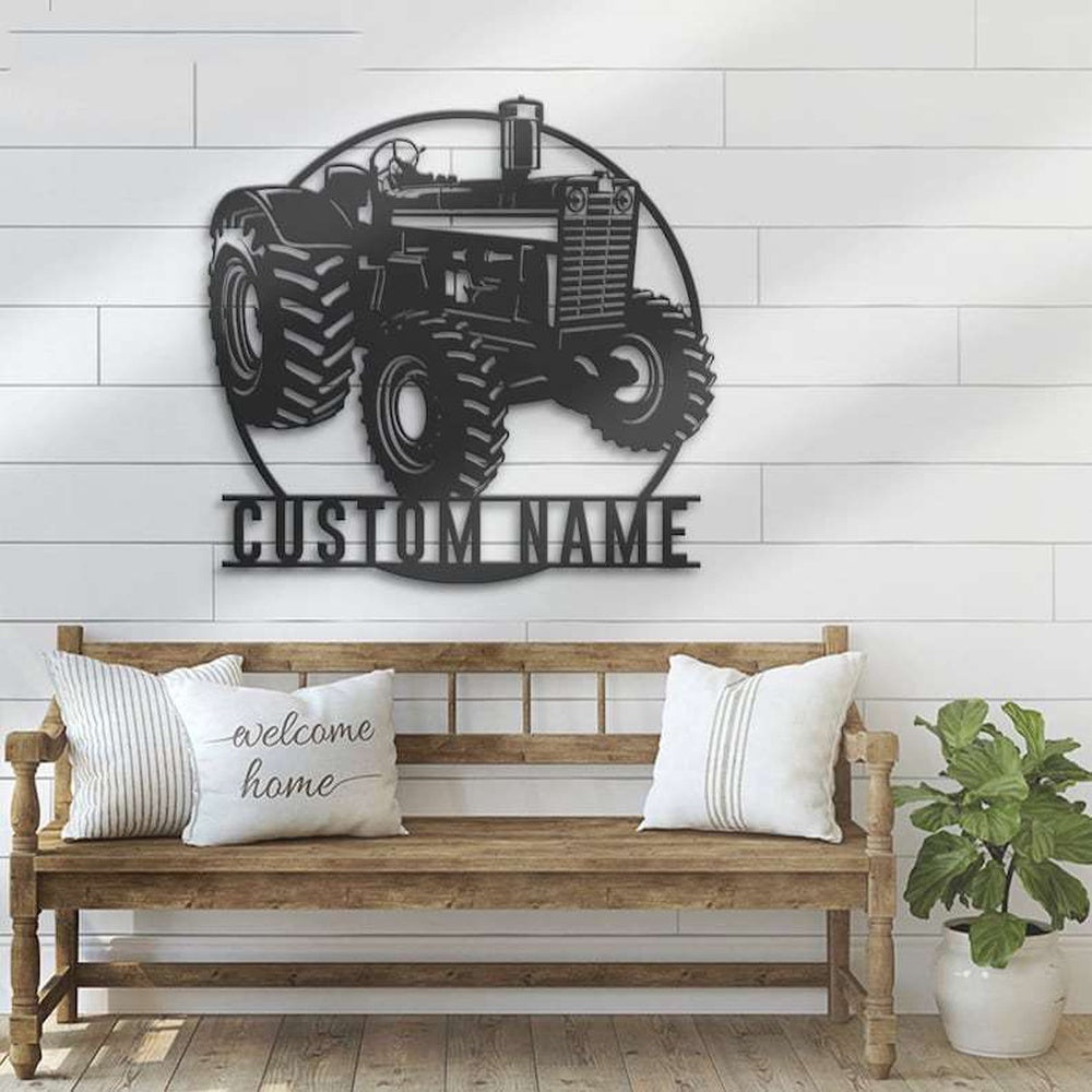 Farm Metal Sign, Personalized Tractor Driver Sign Farm Tractor Custom Metal Signs Farmhouse Decor Trucker Gifts