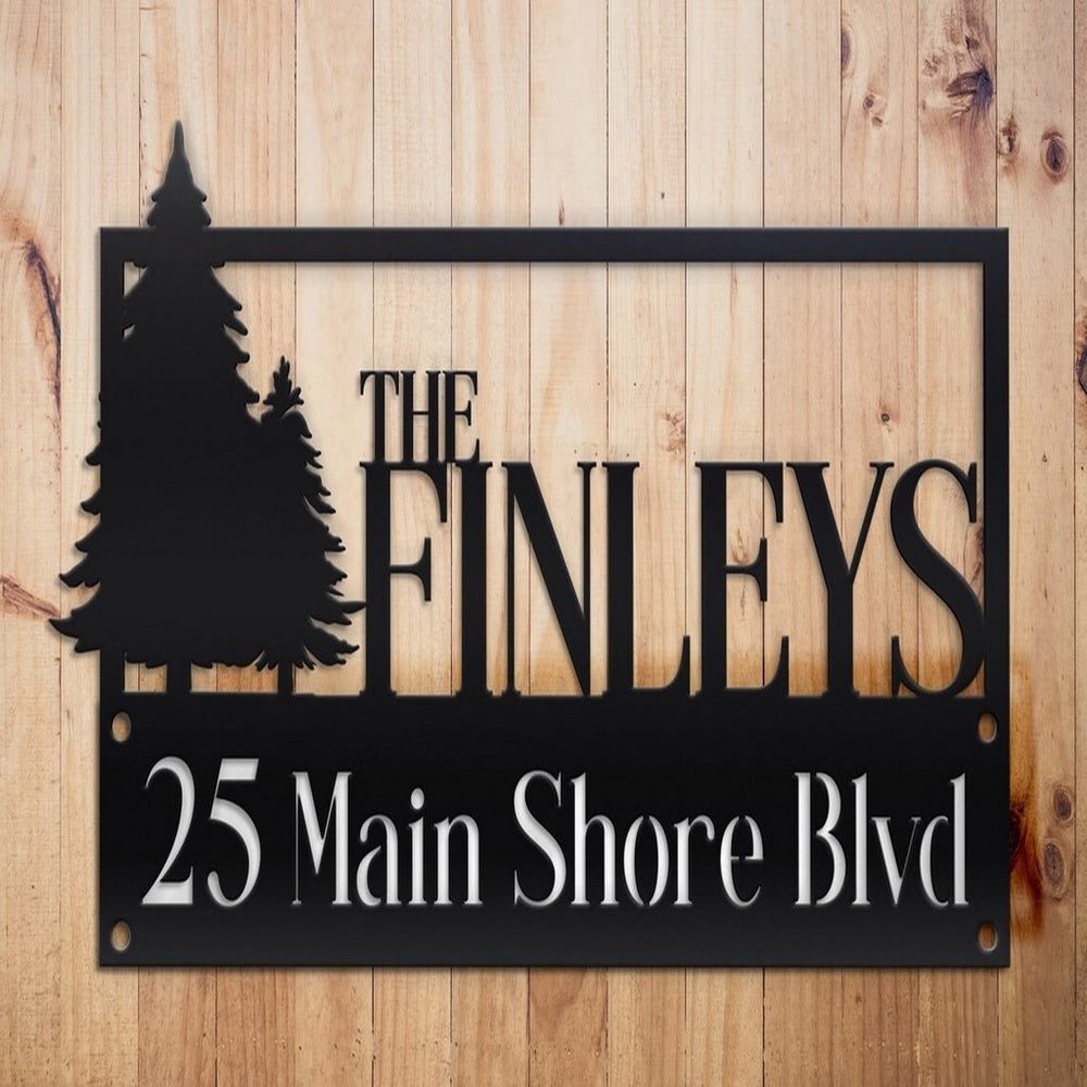 Farm Metal Sign, Personalized Wild Address Metal Sign Custom House Number Signs Outdoor Decor