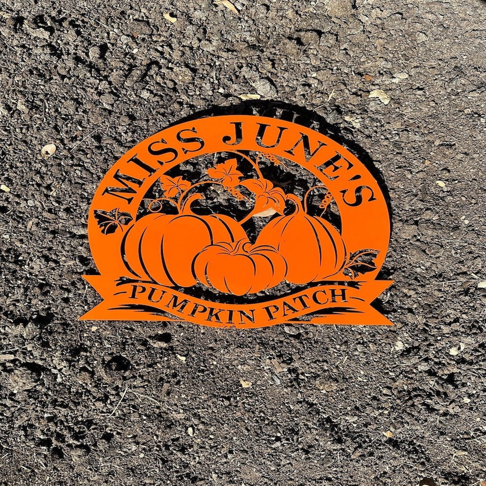 Farm Metal Sign, Pumpkin Patch Fall Garden Custom Metal Signs